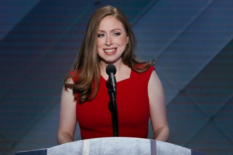 "I hope that someday, my children will be as proud of me as I am of my mother," Chelsea Clinton said. (AP Photo)