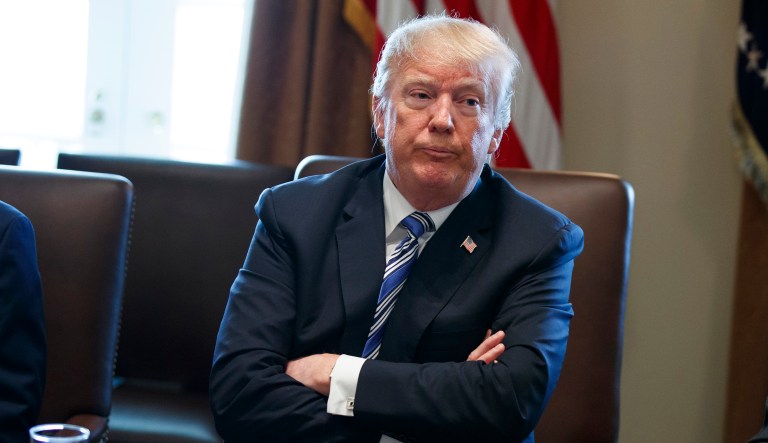 President Trump threatened last week to impose a 25 percent tariff on all steel imports and a 10 percent tariff on all aluminum imports, but has since softened that stance to include potential carve-outs for countries that make trade or security concessions to the U.S. (AP Photo/Evan Vucci)