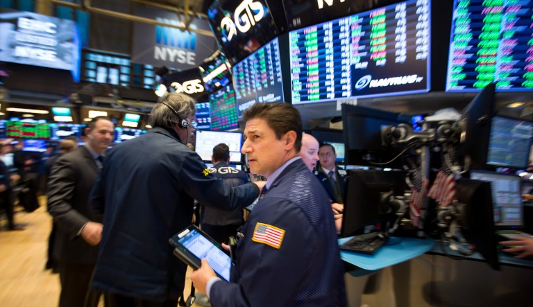 The Dow Jones industrial average shuddered Thursday after President Trump announced $50 billion in tariffs on imports from China. 