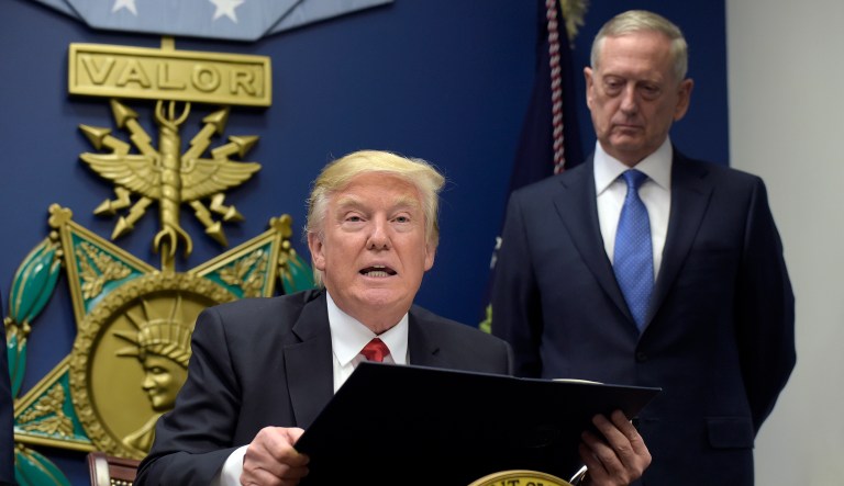 The senator also criticized the Trump administration's overall messaging on North Korea as incoherent, but said he had high respect for Mattis and the generals. (AP Photo/Susan Walsh)