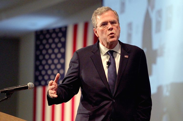 GOP presidential candidate Jeb Bush's net favorability among Republicans has plummeted since July, according to a new Gallup poll. (AP Photo/Mary Schwalm)