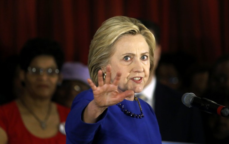 There is not a leg for them to stand on. This is pure, naked hostility and opposition to the president of the United States,? Clinton said of the Republicans who are attempting to block Obama from nominating a new justice in the wake of Antonin Scalias death. (AP Photo/Charles Rex Arbogast)