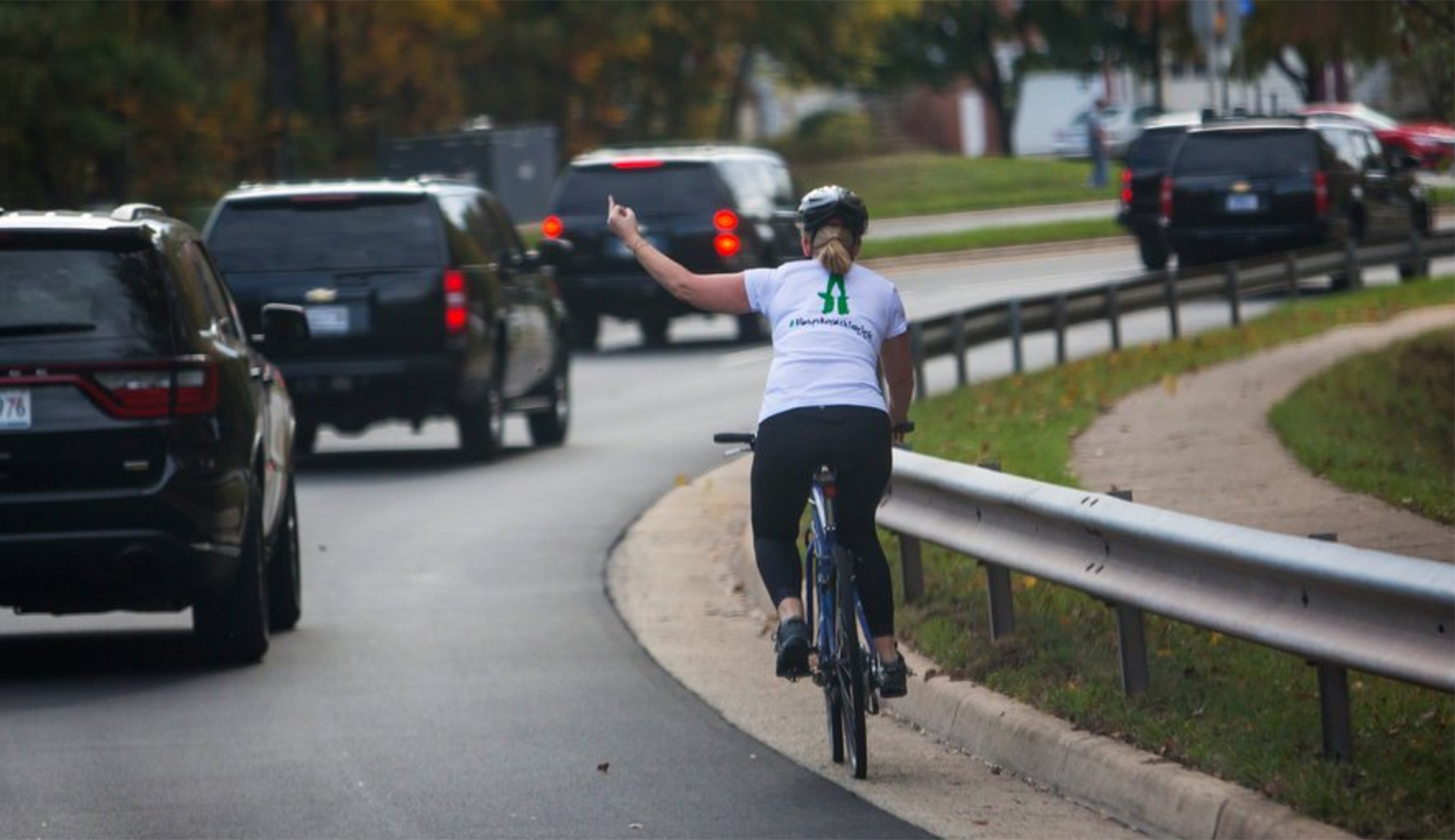 What the lady who flipped off President Trump can teach the Left and the Right