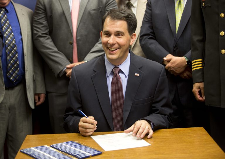 Wisconsin Gov. Scott Walker has signed a new law banning abortions midway through pregnancy. (AP Photo)