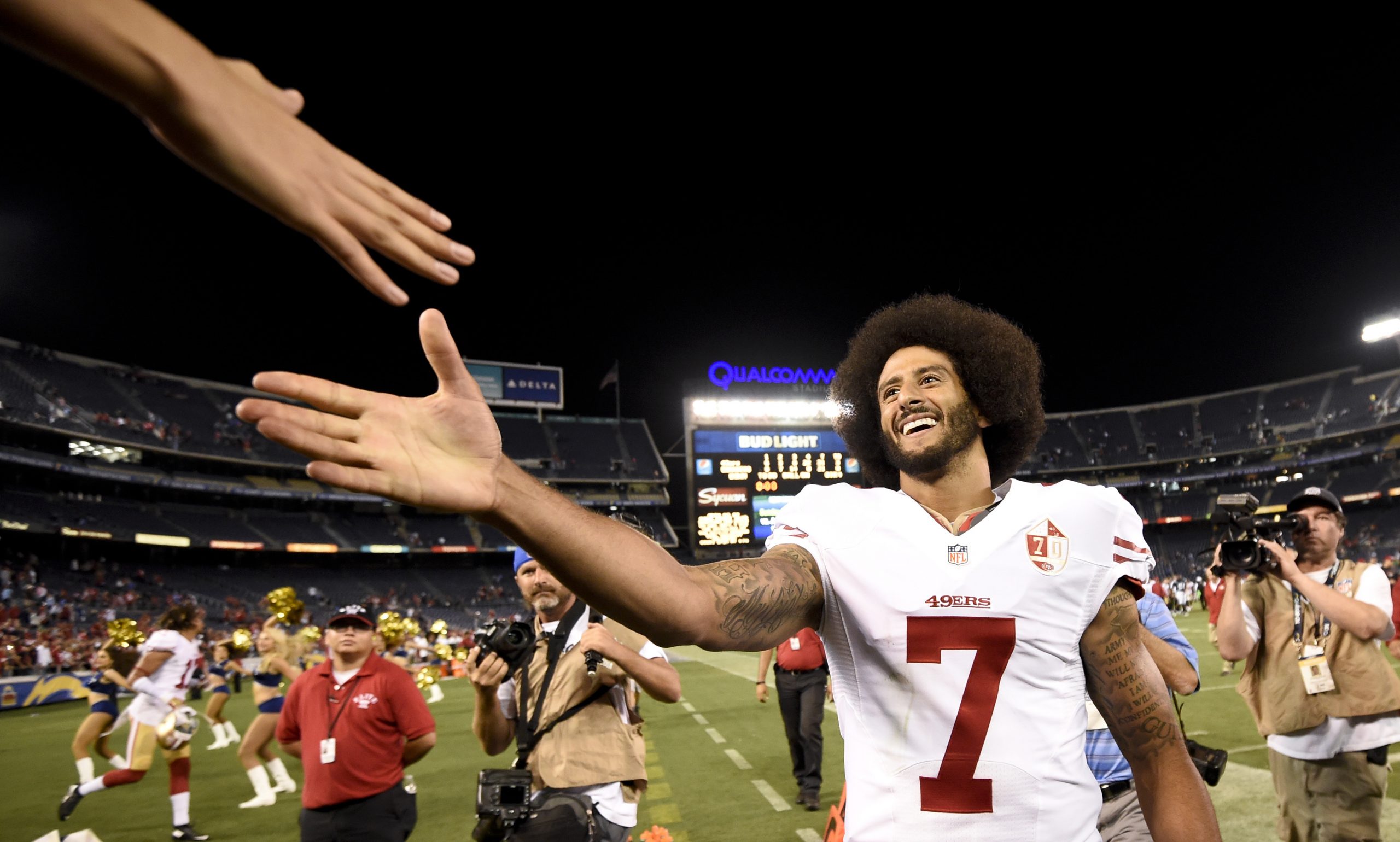 Rappers, other athletes follow Kaepernick’s example