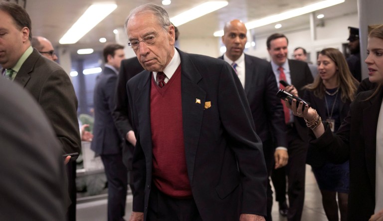 Senate Judiciary Committee Chairman Chuck Grassley, R-Iowa, said he is concerned about 