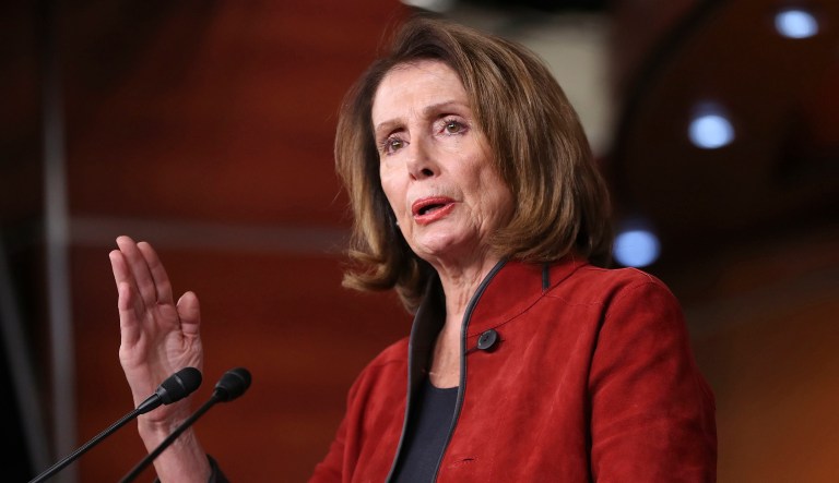 House Minority Leader Nancy Pelosi, D-Calif., said Democrats will support what would be a fifth short-term funding measure in the last year, if an agreement can be reached on two-year domestic and defense spending caps, relief for so-called 