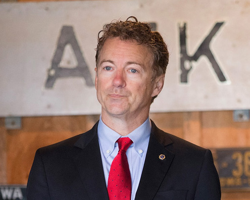 Sen. Rand Paul speaks to guests at a campaign event in Atkins, Iowa. (Scott Olson/Getty Images)