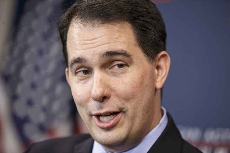 Wisconsin Gov. Scott Walker speaks at the American Action Forum in Washington, Thursday, Jan. 29, 2015. (AP Photo/J. Scott Applewhite)