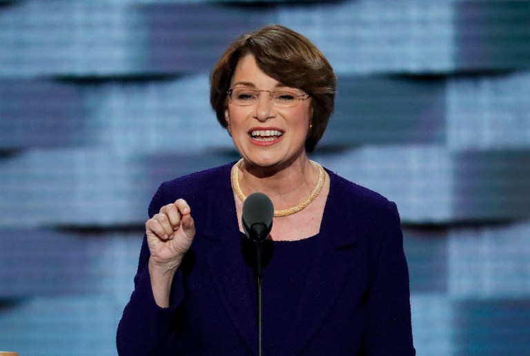 Sen. Amy Klobuchar, D-Minn., said that the selection of Exxon Mobil CEO Rex Tillerson to be secretary of state is troubling. (AP Photo/J. Scott Applewhite)