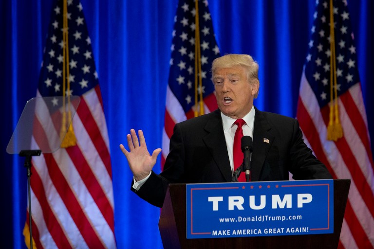 Republican presidential candidate Donald Trump's sudden signal that he's ready to soften his approach on immigration has split his backers. (AP Photo/Mary Altaffer, File)