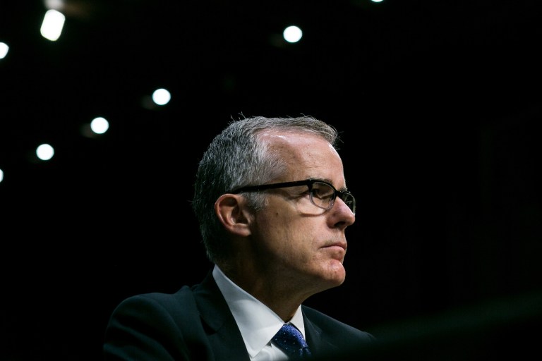 McCabe said Trump's firing of Comey has not measurably slowed down the bureau's investigation into Russian meddling in the 2016 elections. (Washington Examiner/Graeme Jennings)