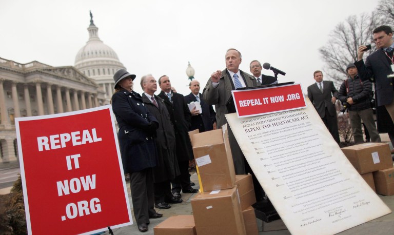 The health insurance industry is worried that any drastic changes to Obamacare would be dangerous, as the Republican-controlled Congress puts repealing the law on the top of its to-do list next year. (AP Photo/Pablo Martinez Monsivais)
