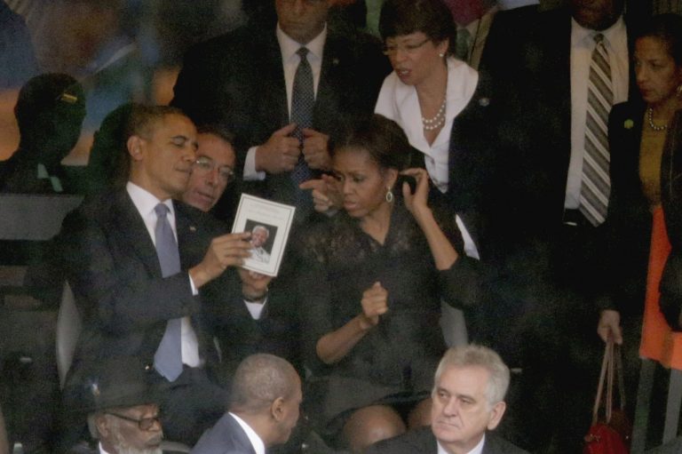 President Obama on Tuesday was caught taking a 