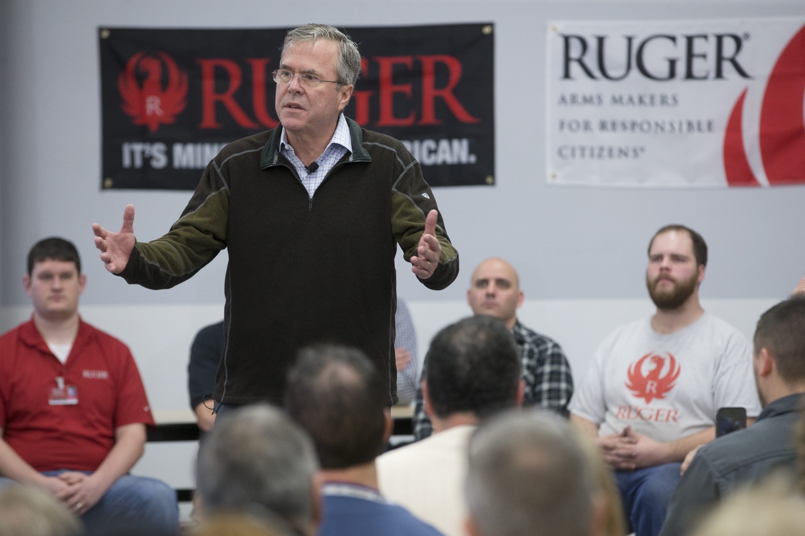 Byron York: In Trump-friendly New Hampshire, Jeb speaks well of Trump