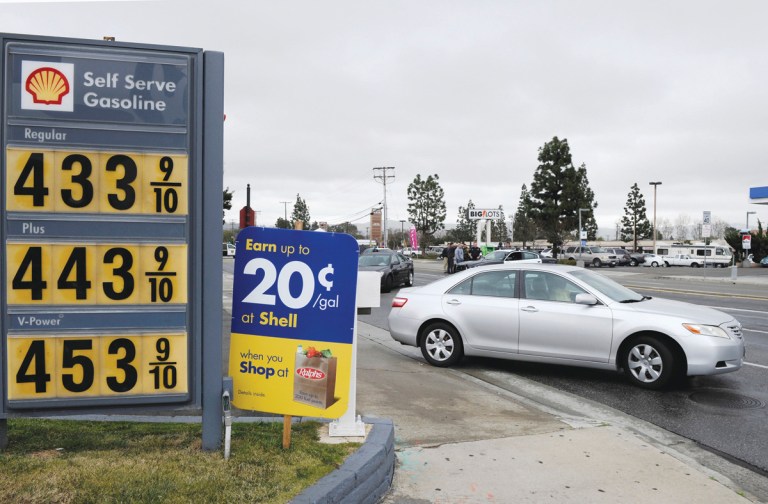 Kevork Djansezian/Getty
Gas prices in California continue to be the highest in the country in part because of an excess of clean-air rules and environmental regulations.