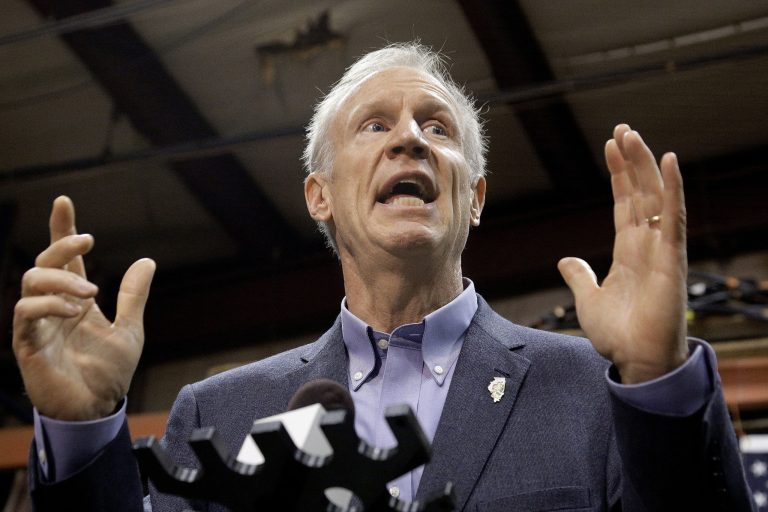 Illinois Gov. Bruce Rauner is fighting a valiant but losing battle as he tries to stand up to wrong-headed Democrats and unions that are hurting the state's finances and appeal to businesses. (AP Photo/Seth Perlman, File)