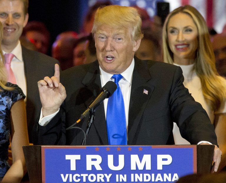 A new poll shows Republicans trust Donald Trump more than House Speaker Paul Ryan to lead the GOP. (AP Photo/Mary Altaffer, File)