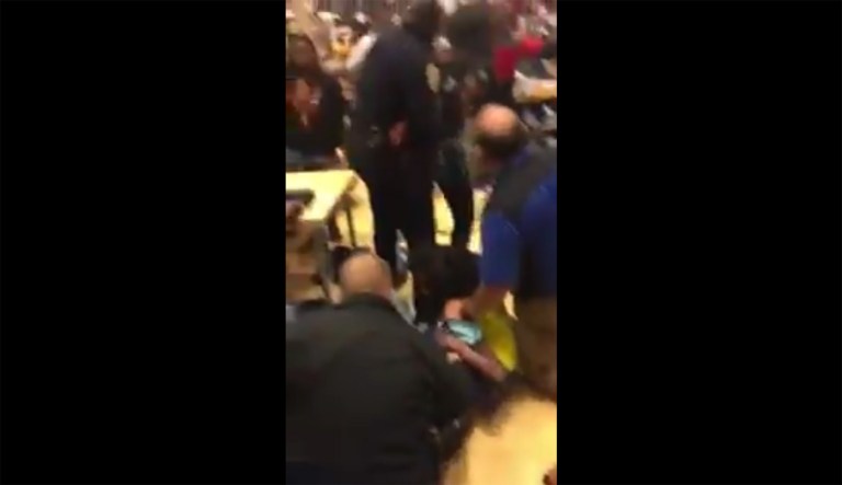 The Riverchase Galleria near Birmingham planned to remain open until midnight ahead of the popular Black Friday shopping day. But a fight involving at least two women forced the mall to close early at 11:20 p.m. (Image courtesy screenshot)