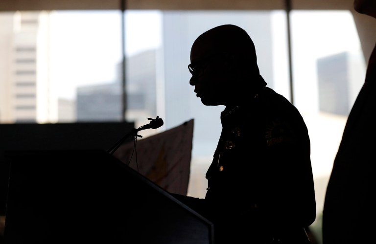 A report documented in early 2015 the way Dallas Chief David Brown, who is black, had adopted an approach to policing that has resulted in a 64 percent cut in civilian complaints in just five years. (AP Photo/Eric Gay)