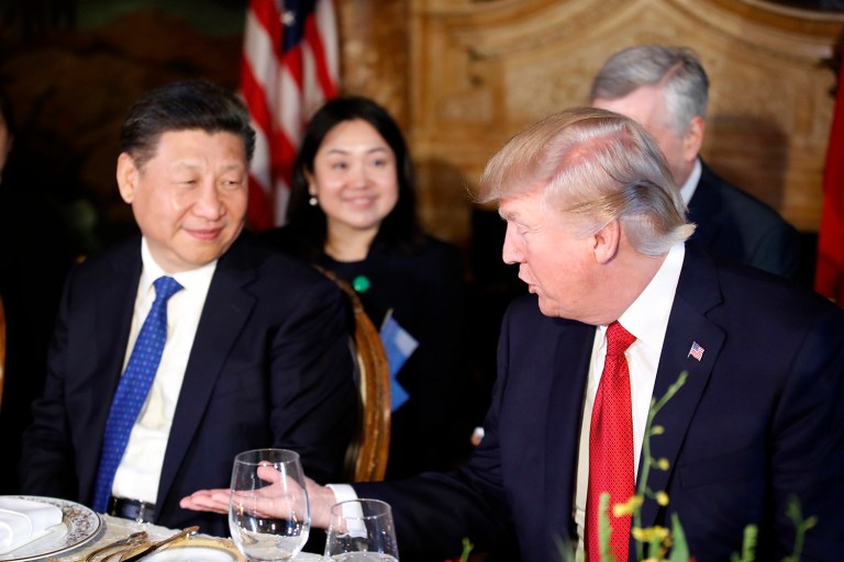 President Trump urged Chinese President Xi Jinping to solve the problem of an aggressive North Korea. (AP Photo/Alex Brandon)