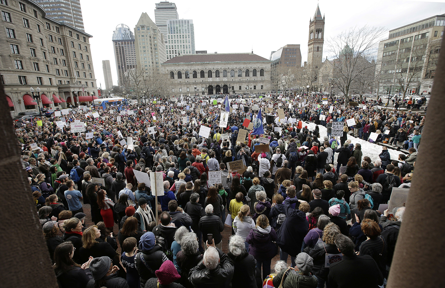 Hundreds rally in Boston against Trump’s ‘attack’ against science