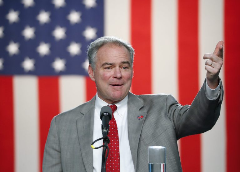 Tim Kaine’s remarks in Ohio come three days after he told voters in Florida that their state was —œcheckmate—&pound; in the 2016 presidential election. (AP Photo)