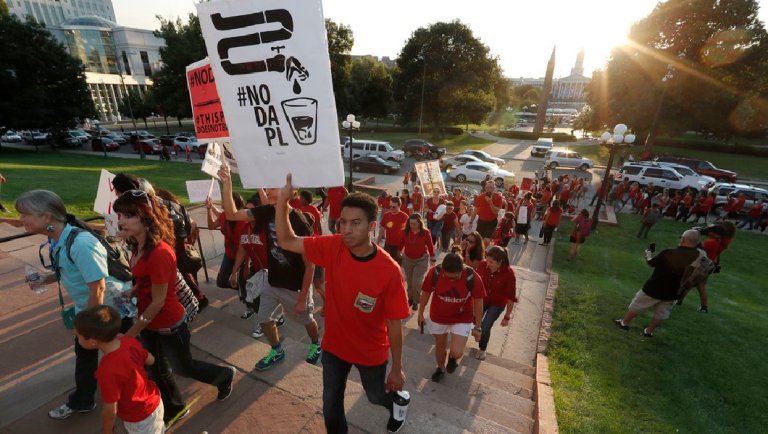 In the last several months, one group of extremely hard-working and dedicated U.S. Army professionals serving here in the Midwest has been singled out for consistent and sustained public mistreatment not for any wrongdoing on their part, but as part of an organized campaign to discredit a nearly completed oil pipeline. (AP Photo/David Zalubowski)