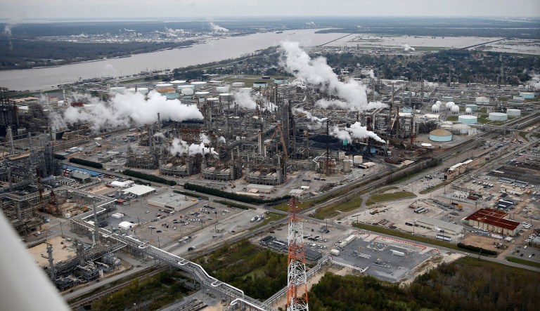 The EPA, Justice Department and the Louisiana Department of Environmental Quality announced the settlement with Shell Chemical for emissions violations stemming from the company's chemical plant in Norco, La. (AP Photo/Gerald Herbert)