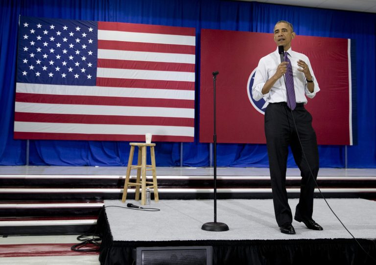 President Barack Obama speaks at Taylor Stratton Elementary School in Nashville, Tenn., Wednesday, July 1, 2015. (AP Photo/Carolyn Kaster