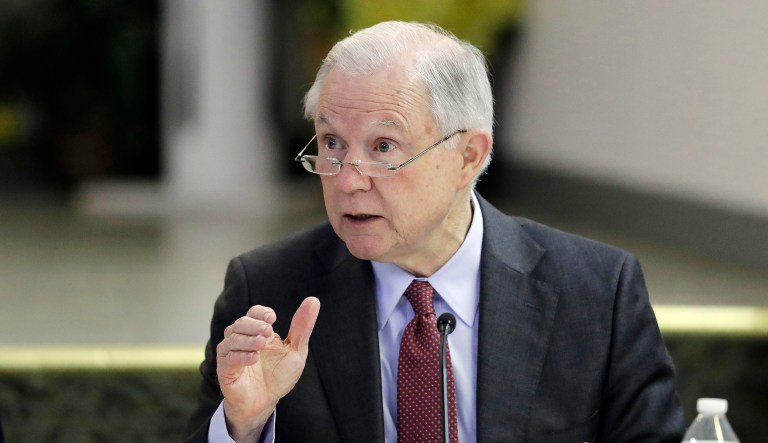 Attorney General Jeff Sessions has twice gone before Senate committees to divulge details of his contacts with Russian government officials when he was part of Trump's presidential campaign team in 2016. (AP Photo/Darron Cummings)