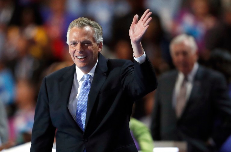 McAuliffe, a longtime friend of the Clintons, told Politico he thinks Clinton would support the trade deal. (AP Photo/Paul Sancya)