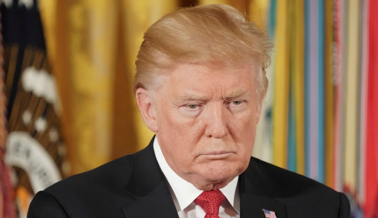 The check is dated for Oct. 18, the day the story broke that he had promised Baldridge a check but had not yet delivered. (AP Photo/Pablo Martinez Monsivais)