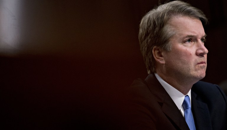 Brett Kavanaugh, U.S. Supreme Court associate justice nominee for U.S. President Donald Trump, listens during a Senate Judiciary Committee confirmation hearing in Washington, D.C., U.S., on Sept. 7, 2018. Kavanaugh yesterday steered clear of trouble in a marathon day before a Senate panel, refusing to say whether he would overturn the constitutional right to abortion or disqualify himself from any case directly involving Trump.