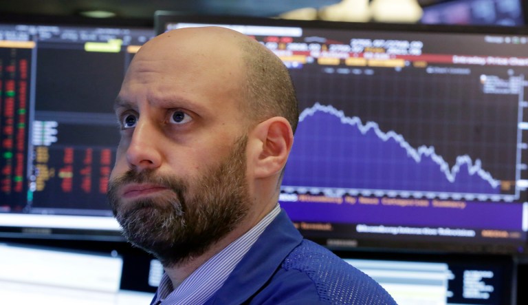 The U.S. stock-market selloff that began Friday with drops of 666 points on the Dow Jones Industrial Average didn't let up Monday. (AP Photo/Richard Drew)
