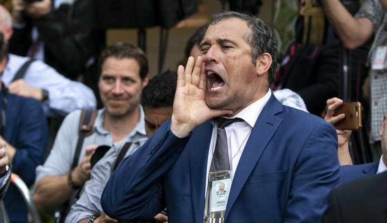 Reporter Brian Karem is seen at the White House.