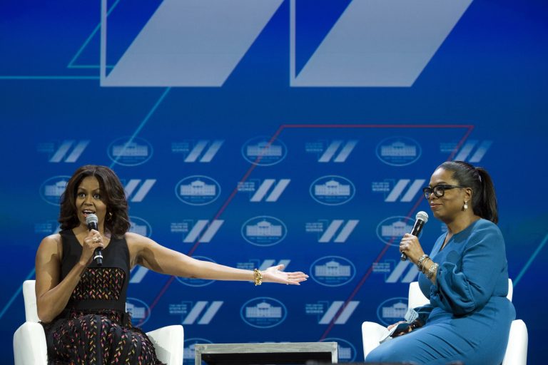 A 2020 Democratic ticket? Poll shows support for Oprah Winfrey at the top with former first lady Michelle Obama as the vice presidential nominee. (AP Photo/Cliff Owen, File)