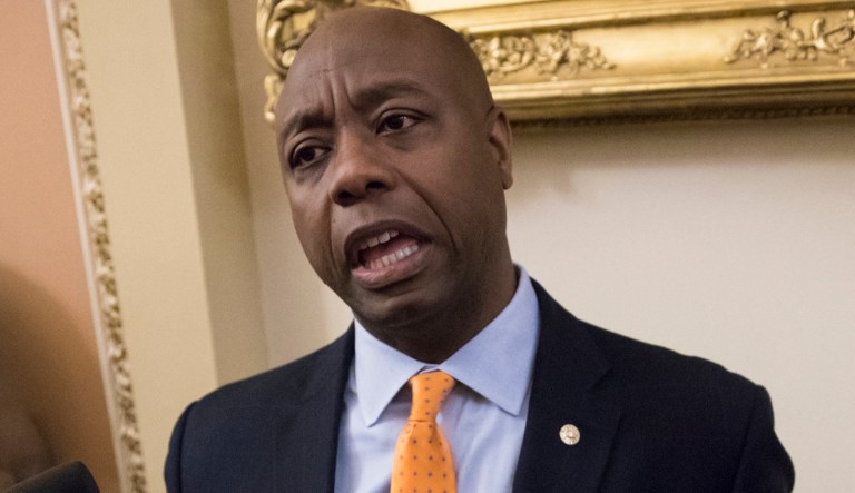 Sen. Tim Scott, R-S.C., the only African-American Republican serving in the Senate, said Thursday that it would be 
