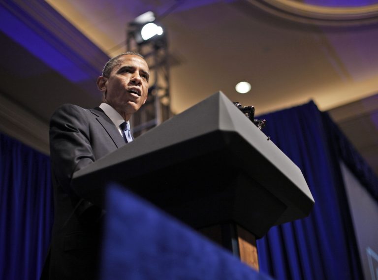 President Barack Obama addresses an Organizing for Action (OFA) summit in Washington, Monday, July 22. (AP/Pablo Martinez Monsivais)