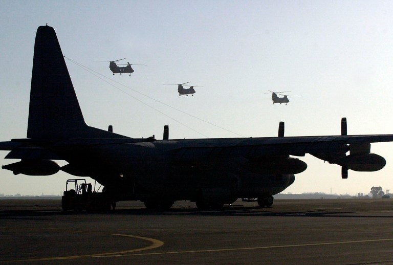 The Marine Corps said Friday that all its aircraft units are required to halt flights for 24 hours and have a refresher course on safe operations following two deadly crashes this summer. (AP Photo/Denis Poroy)
