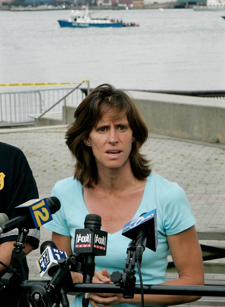 Hoboken Mayor Dawn Zimmer announced that she will no longer talk to the media about her accusations that New Jersey Lt. Gov. Kim Guadagno threatened to restrict Hurricane Sandy federal funding. (AP Photo/Mel Evans)