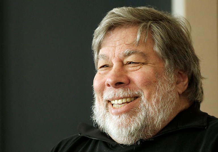 "I was brought up in a time when communist Russia under Stalin was thought to be, everybody is spied on, everybody is looked into, every little thing can get you secretly thrown into prison," Wozniak said. "We had our Bill of Rights. And it's just dear to me. The Bill of Rights says some bad people won't do certain bad things because we're protecting humans to live as humans." (AP Photo/Jeff Chiu)