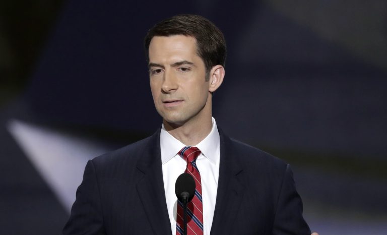 Sen. Tom Cotton, R-Ark., said that President-elect Trump has a 'clear mandate' to weed out illegal immigration. He said that a large part of Trump's victory in November was due to his stance on the issue. (AP Photo/J. Scott Applewhite)