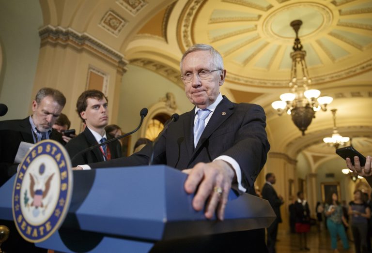 A new Gallup poll shows Harry Reid suffering from the lowest public opinion in his entire career. (AP Photo)