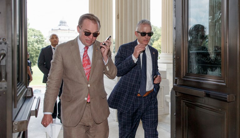OMB Director Mick Mulvaney and Rep. Trey Gowdy, are South Carolina colleagues and total bros. (AP Photo/J. Scott Applewhite)