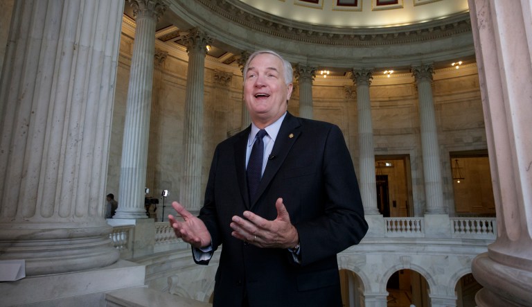 To boost Strange ahead of the Sept. 26 election, the chamber is dropping a direct mail piece across the state featuring an endorsement from Sen. Richard Shelby, R-Ala. (AP Photo/J. Scott Applewhite)