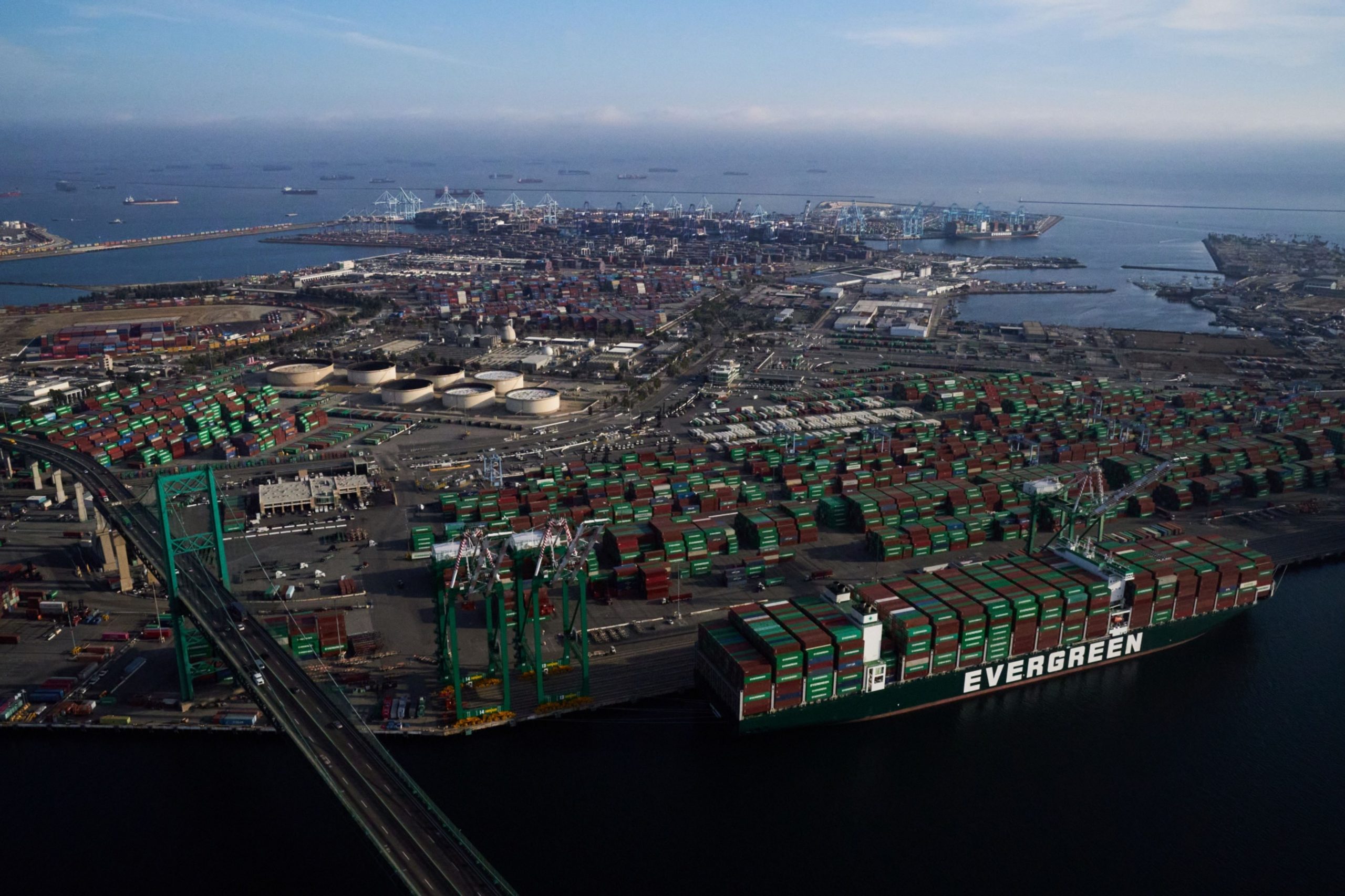 Ports Of Los Angeles And Long Beach As Container Glut Eases