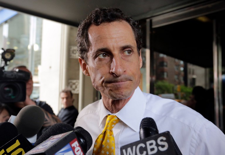 Anthony Weiner claimed Wednesday he is the victim of a hoax following the Daily Mail's story that he sexted with a minor. (AP Photo/Richard Drew, File)