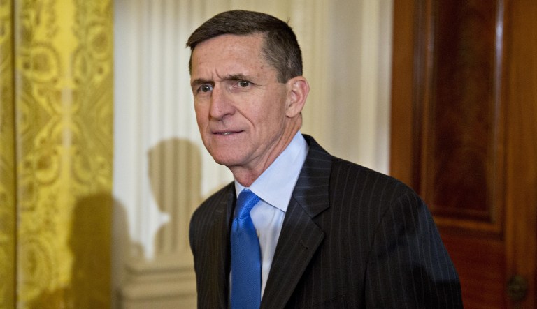 House Democrats are accusing former White House national security adviser Mike Flynn of illegally concealing foreign contacts and overseas trips. (Andrew Harrer/Bloomberg)