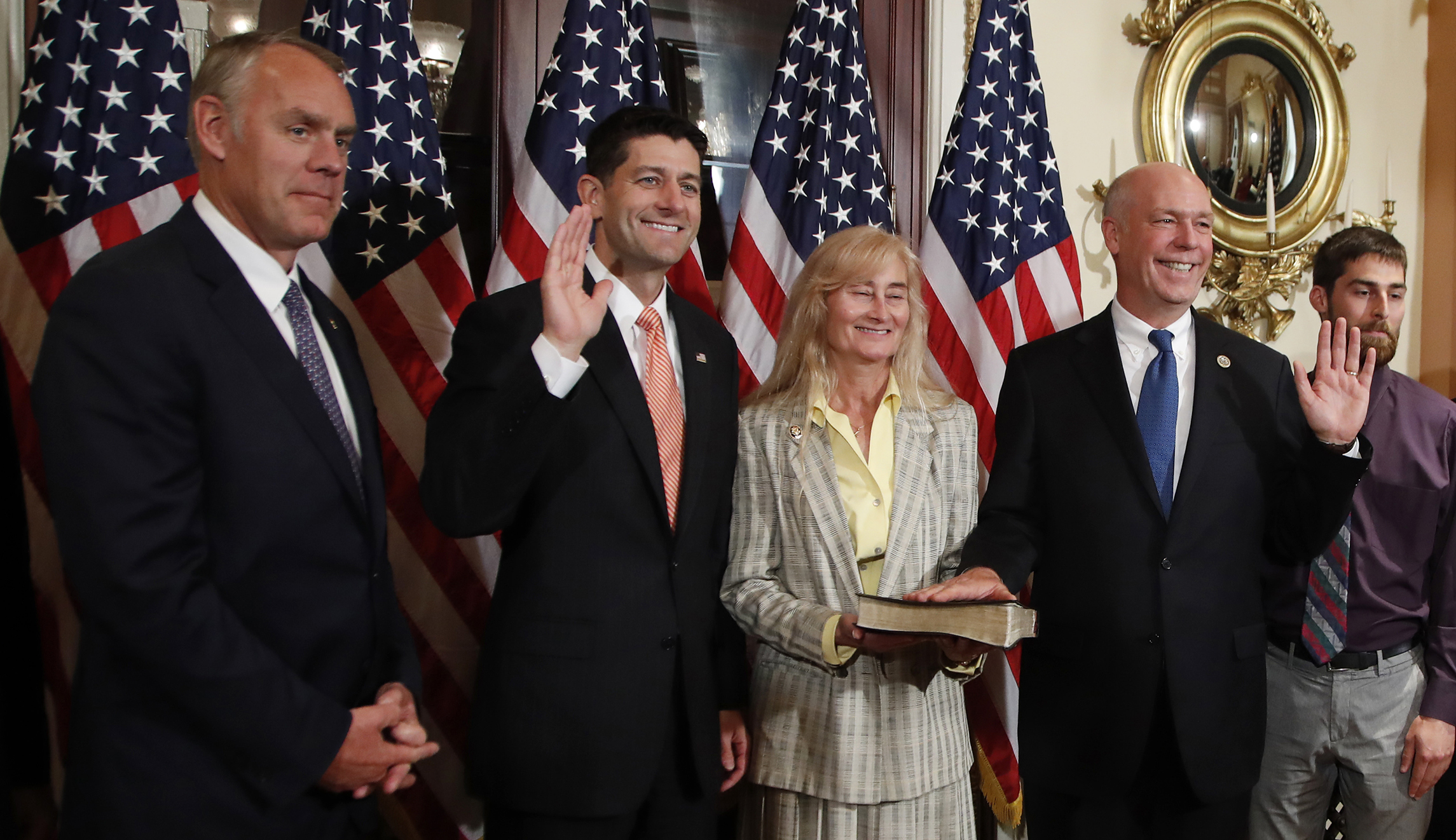 Greg Gianforte sworn in to Congress after body-slamming reporter